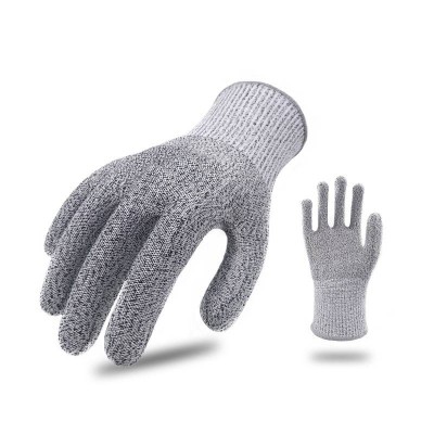 En388 2016 Ce Approved 5 Cut Level Hppe Glass Knit Cut Resistant Garden Safety Work Gloves