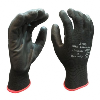 13g Polyester Knit Pu Palm Coated Assembly Gardening Construction General Purpose Pu Work Gloves